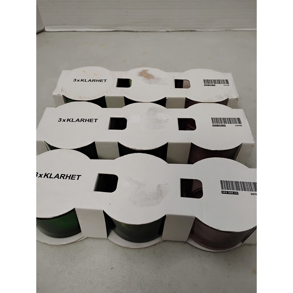 IKEA KLARHET Glass Votive Candle Holder Set Of 3 X3 Boxes Sealed 9 Total NIP - Picture 2 of 8